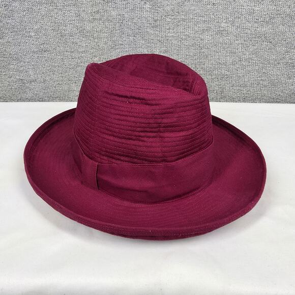 HERBERT JOHNSON MAROON WIDE BRIM HAT VINTAGE ROYAL WARRANT JACKIE ROGERS CLEAN